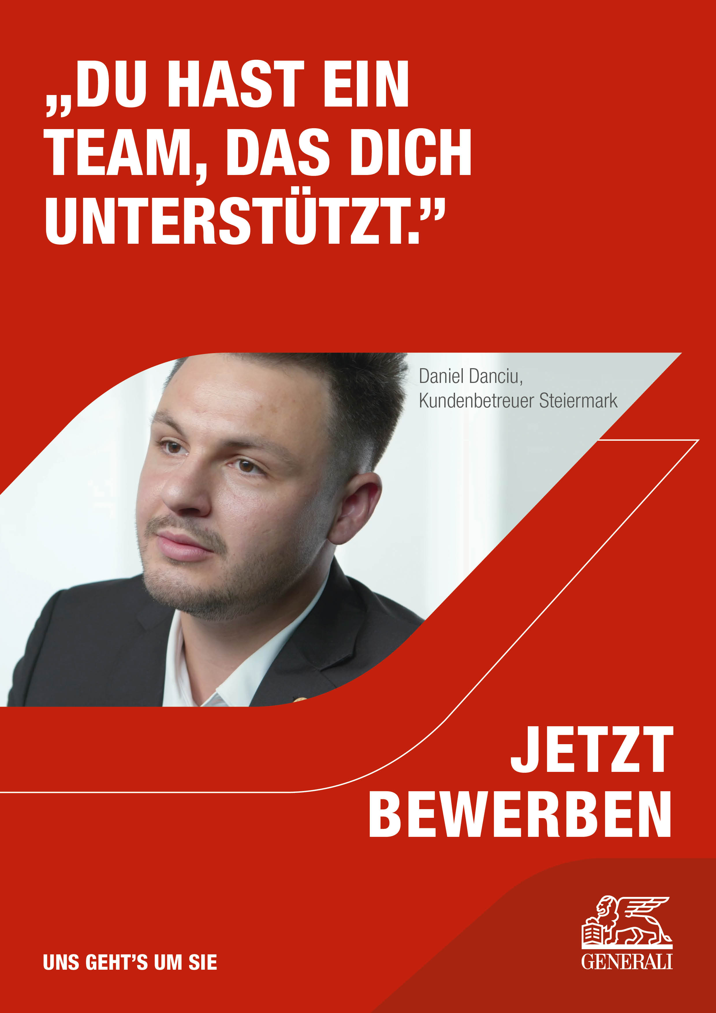 Mitarbeiter_innen sind Teil der Kampagne und sprechen darüber, was die Generali als Arbeitgeberin ausmacht.