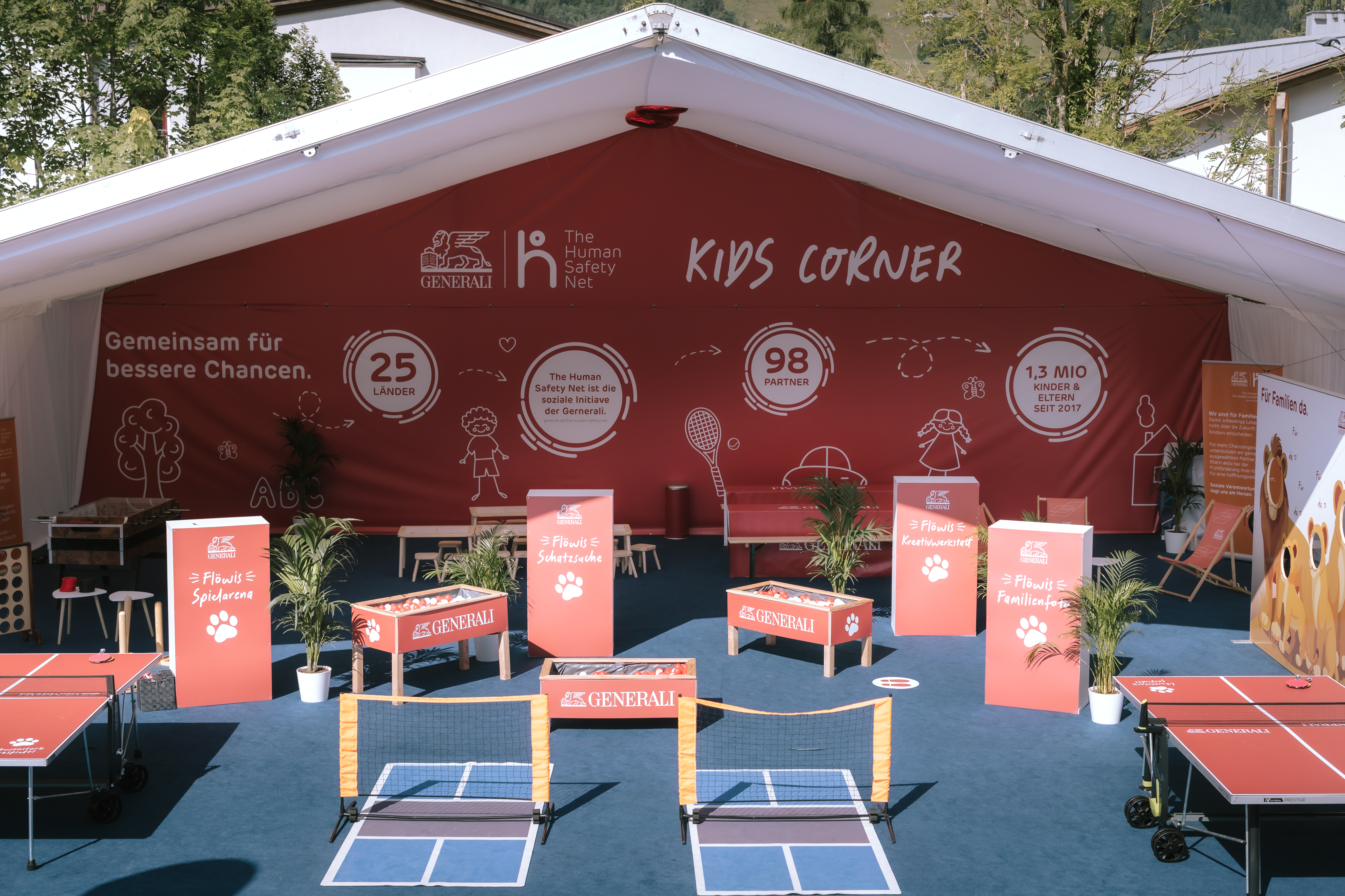 Der Kids Corner beim Generali Open in Kitzbühel © Mia Knoll